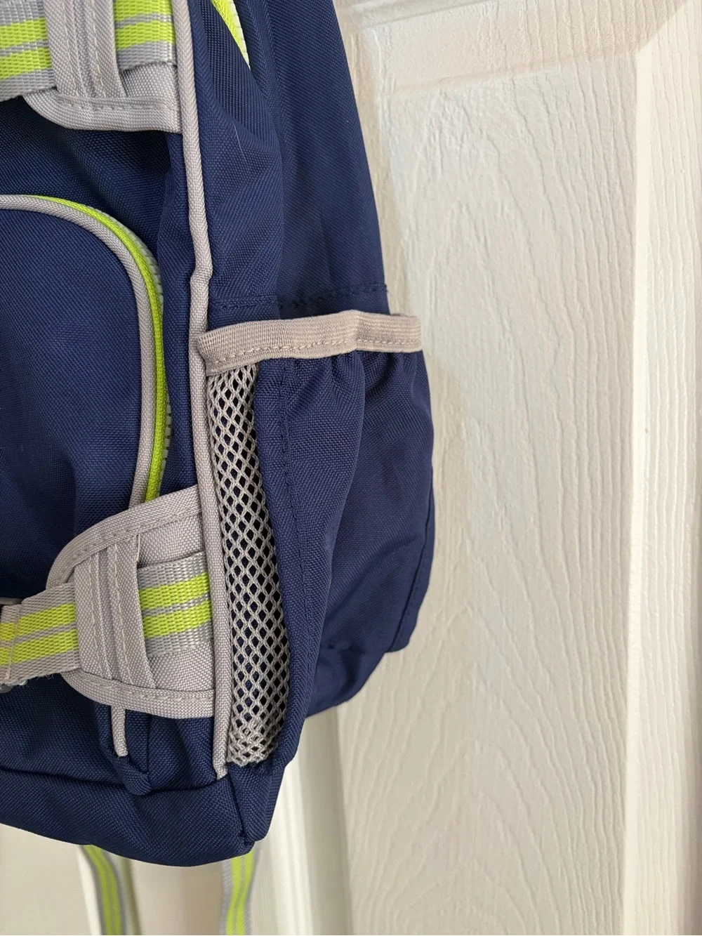 Pottery Barn Kids - Small - Navy With Grey and Lime Accent Kids Backpack